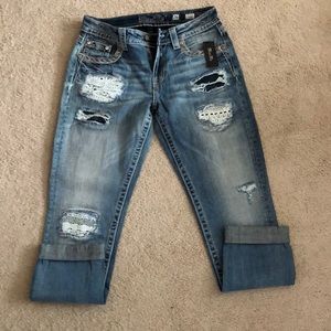 NWT! Miss Me Boyfriend Ankle Pant **